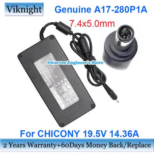 Genuine A17-280P1A 19.5v 14.36A 280W AC Adapter Charger For Chicony A17280P1A A180A019L Laptop Power Supply