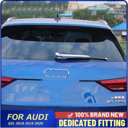 Fit For Audi Q5L Q5 L 2018 2019 2020 Car Rear Window Wiper Cover Strips ABS Chromed Tail Glass Wiper Nozzle Cover Trims