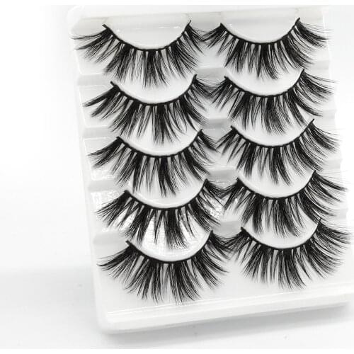 5 Pairs Eyelashes Fake Natural Fluffy Long Wispy Eye Lashes False Eyelashes Lash Eyelash Extension Makeup Faux Cils Naturel