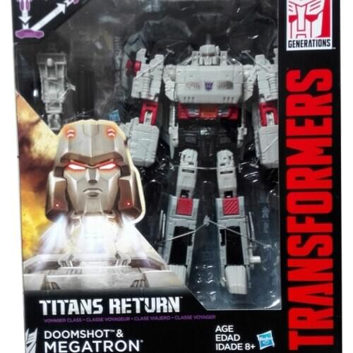 Hasbro Transformers Titan War Megatron Robot Car Action Figures Voyager Class Transformation Robot Car Toy Model Children Gift