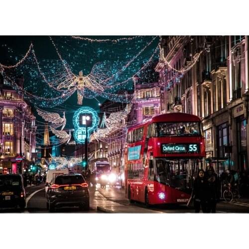 Christmas light exhibition The wooden puzzle 1000 pieces ersion jigsaw puzzle white card adult childrens educational toys