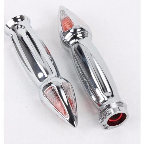 Motorcycle 1" 25mm Hand Grips Bar End Turn Signals For Honda Magna 750 Shadow 750 1100 Spirit Aero ACE VTX 1800 1300