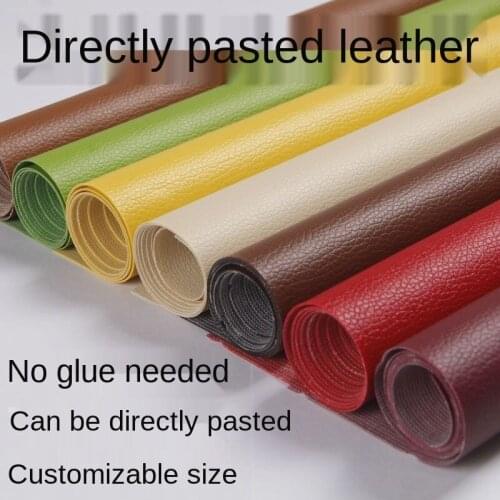 Customization Self-adhesive Leather Fabric Sofa Patch Patch Car Interior Seat Refurbishment Soft Bag Hard Bag Decoration Leather