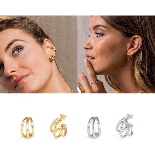 BOAKO Pendientes Plata 925 Huggie Earrings for Women Pendientes Plata 925 Cute Pendientes Mujer Bijoux Femme Woman Jewelry