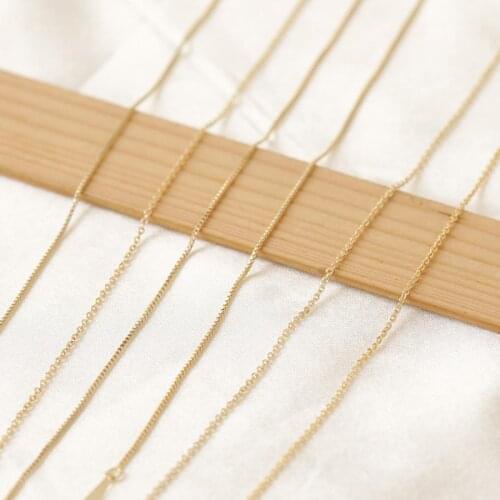 14K Gold Filled Necklaces for Women Adjust Bracelet Gold Necklace Female Wedding Clavicle chain Fine Jewelry Collares