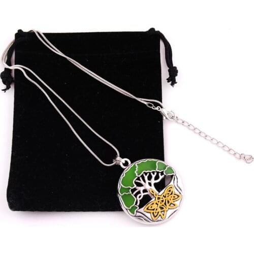 Snake Chain Special Design Pendant World Tree Yggdrasil Enamel Great Choosen As Trinket Amulet