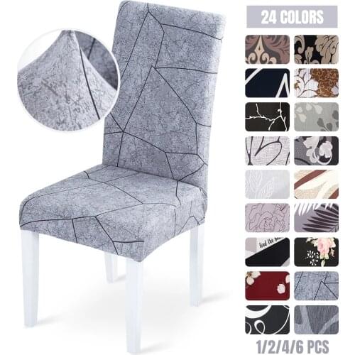 1/2/4/6pcs Chair Cover Stretch Dining Room Chair Covers for Kitchen Spandex Seat Case Wedding Hotel Office Banquet Slipcovers