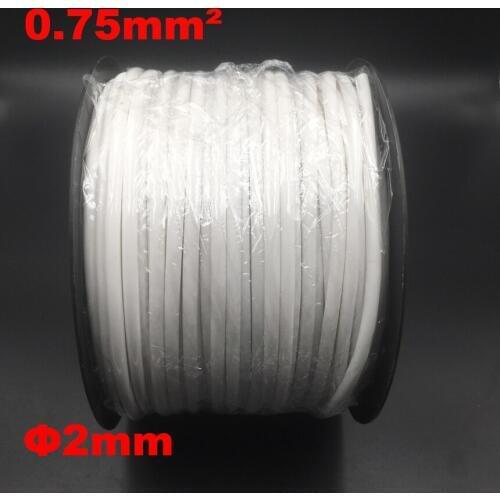 1roll 0.75mm2 PVC 2mm ID White Handwriting Ferrule Printing Machine Number Plum Tube Wire Sleeve Blank Cable Marker