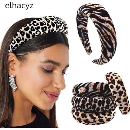 1PC Fashion Wide Sponge Leopard Hair Band Animal Pattern Headband Trendy Hair Band Chic Hair Hoop Women Headwear Hair Accessory