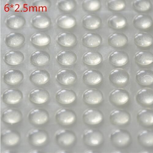 100 Pcs 6 x 2.5 mm Self Adhesive Round Silicone Rubber Bumpers Soft Transparent Black Anti Slip shock absorber Feet Pads Damper