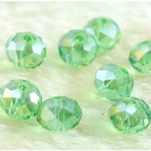 100PCS 8MM Austria Crystal Bead Rondelle Loose Faceted Glass Beads Spacers Beads for Bracelet Jewelry Making