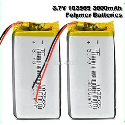 103565 3.7V 3000mAh Lithium Polymer Rechargeable Battery For GPS PSP MID PAD POS Machine E-book Tablet PC Power bank Tablet PC