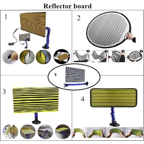 5 Kinds of paintless dent repair Hail Damage Automatic Repair Tool Accessories Wire Board Reflector Dent Detection Board