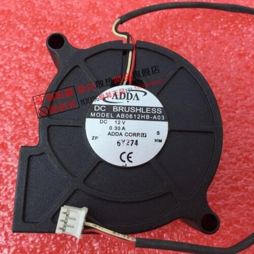 ADDA AB0612HB-A03 DC 12V 0.30A 3-wires projector blower cooling fan