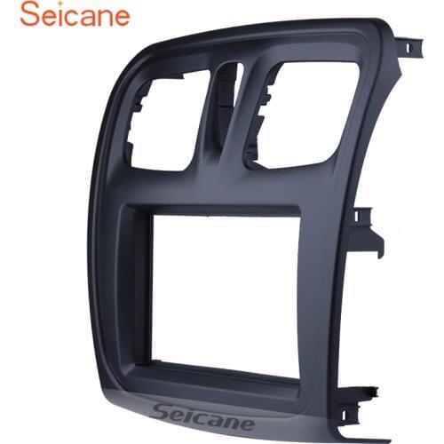 Seicane 2 din In Dash Car Radio Fascia For 2015-2018 Renault Sandero Logan DVD Player Frame Audio Cover Trim Kit Mount Frame