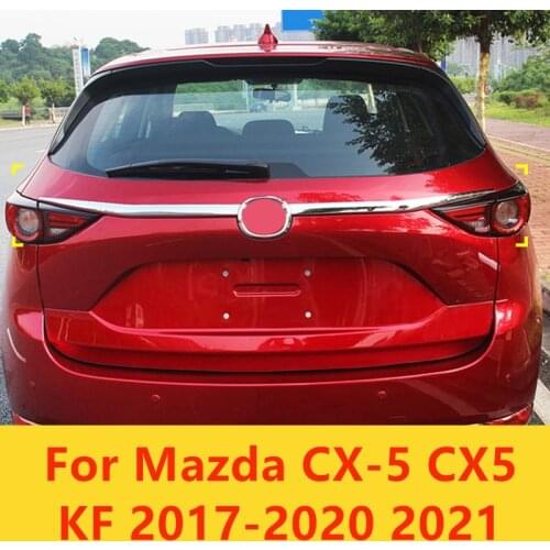 For Mazda CX-5 CX5 KF 2017-2020 2021 Chrome Rear Trunk Lid Cover Tailgate Boot Back Door Trim Molding Strip Protector Decoration