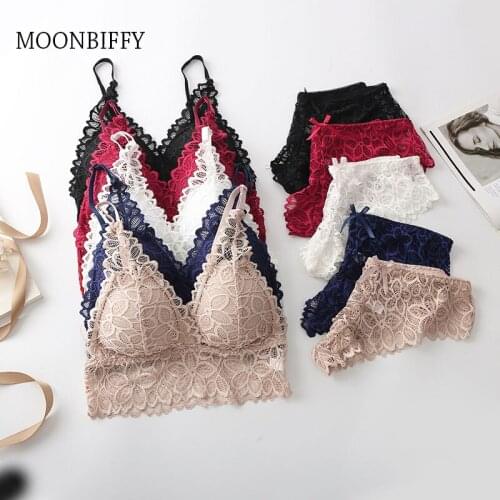 2Pcs Bra Set Underwear Set Women Panties Sexy G-String Seamless Bralette Female Lingerie Soft Tank Crop Top 2021 New