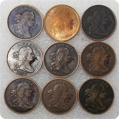 COPY REPLICA 1800-1808 Draped Bust Half Cent COPY COINS