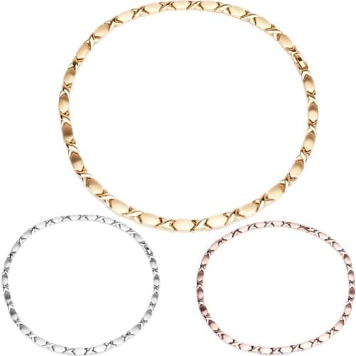 Magnetic Necklace for Men Women Link Chain Cross Stainless Steel Health for arthritis FIR Bio Energy Healing Power Necklaces