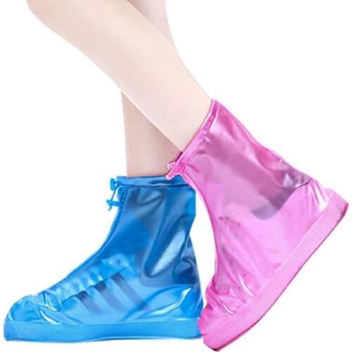 Fashion rainy day silicone waterproof and rainproof shoe cover pvc thick wear-resistant non-disposable shoe cover outdoor riding