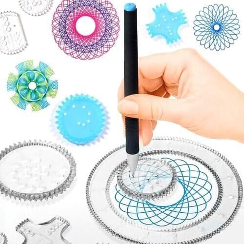 22pcs Spirograph Drawing toys set Interlocking Gears & Wheels Drawing Accessories Creative Educational Toy For children 8pcs set