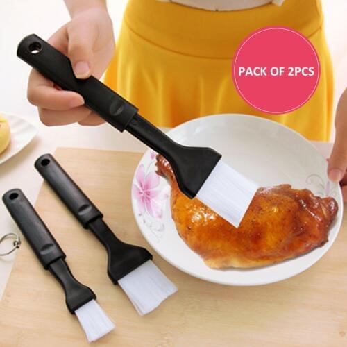 Pack of 2PCS Grill Basting Brushes Food Grade Pastry Brush Heatproof Flexible Nylon Brush Turkey Baster Kitchen Grill Oil Brush