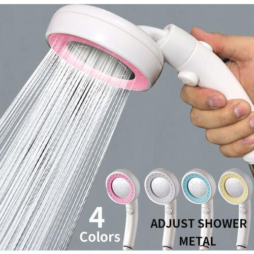 Shower Head With Stop Button High pressure shower bath head watering save shower heads handhold for bathroom
