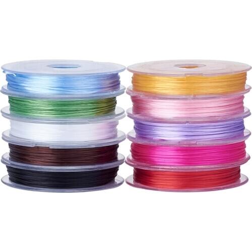 10 Roll 0.8mm Mixed Color Strong Stretchy Beading Elastic Wire Thread For Jewelry Making DIY Necklace Bracelet Accessories