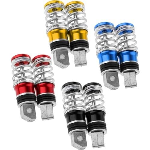 Pair Motorcycle Aluminum Rear Spring Footrest Pegs Pedal 105x30mm