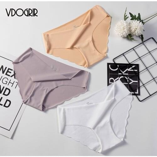 VDOGRIR Sexy Womens Intimates Underwear Seamless Panties Comfort Underpants Low Waist Solid Briefs Breathable Lady Lingerie