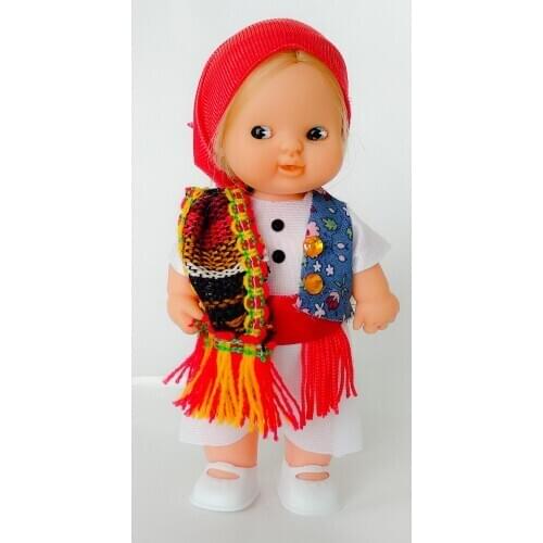 Dress and accessories Valencian Fallero for doll Barriguitass famous, doll not included. Manufactured in Spain. Gift