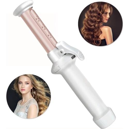 Cordless Hair Curler USB Rechargeable Mini Curling Iron Curls Waves Ceramic Curly Low-power Curling Wave Styler Travel Use