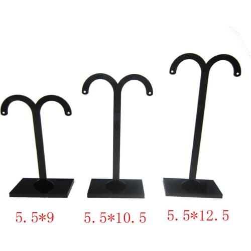 Black White Clear Acrylic 3Pcs/set Earring Display Shelf Stand Jewelry Organizer Rack M Shape Stud Earrings Holder Display Stand
