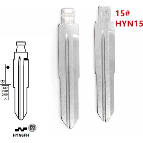 10pcs HYN15 HYN6 Flip Blank key Blade 15# HYN6FH for Hyundai Elantra Tucson Kia Cerato for KD keydiy xhorse VVDI remotes