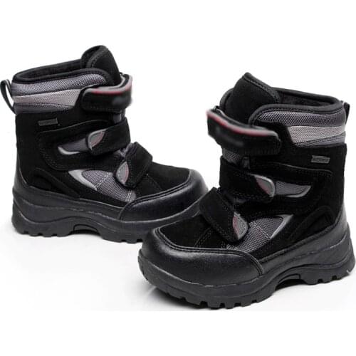 Clearance!Kids winter outdoor hiking boots Children waterproof wool sneakers boys non-slip thermal trekking cotton boots for-25C