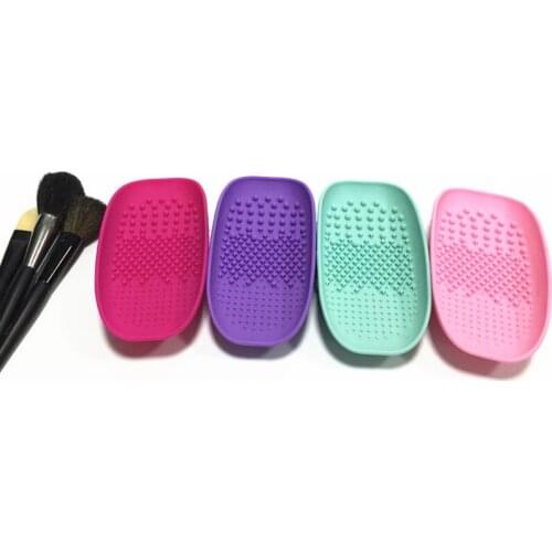 Silicone Makeup Brush Cleaner Mat Foundation Eyebrow Cosmetic Brush Scrubber Board Pad Make Up Washing Brush Gel Mat Hand Tool