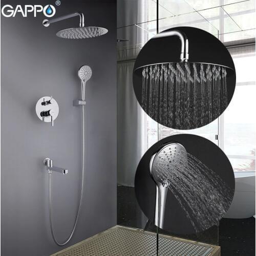 GAPPO shower faucets bathroom shower faucet set bath shower head mixer bathroom waterfall rain shower panel bath faucet G7104