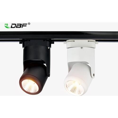 [DBF]Dimmable 7W 10W 15W 20W LED Track Light Aluminum Angle Adjustable Ceiling Rail Track Lighting Rail Spotlights AC 110V/220V
