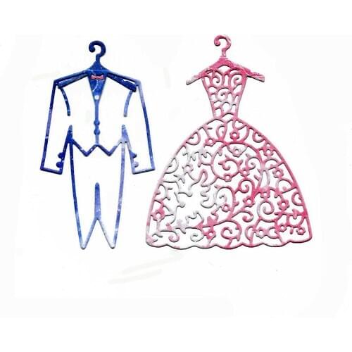 Full Dress Cutting Die For Scrapbooking Paper Card Making Embossing Folder Clear Stamps and Dies Metal Craft Die Mold Stencils