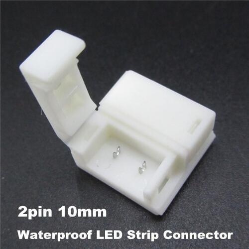 Waterproof LED Strip Free Welding Connector 2pin 10mm For 5050 / 5630 / 5730 LED Strip 10pcs/lot
