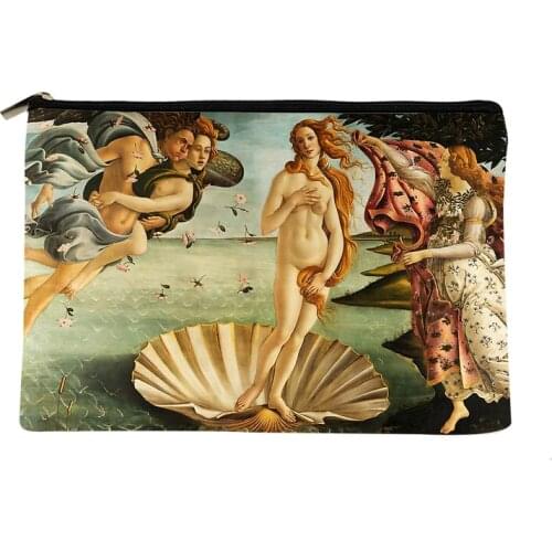 Women Botticelli Venus Printed Make up bag Fashion Women Cosmetics Organizer Bag for Travel Colorful Storage Bag for Lady Bag