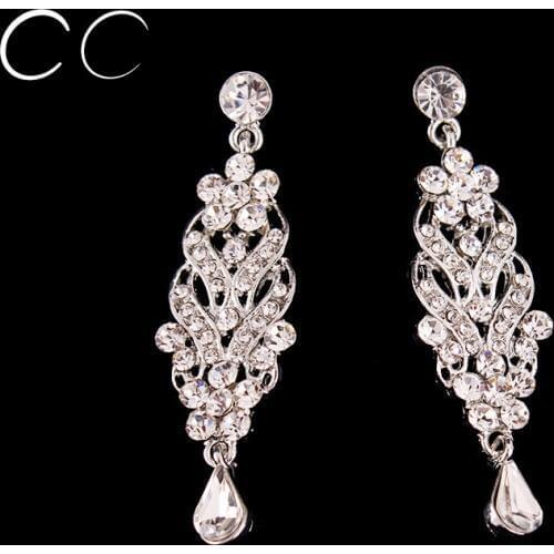 Beautiful WaterDrop Earring Austrian Crystal Stud Earring for Women Wedding Party Engagement Fashion Jewelry Bijoux Gift B001