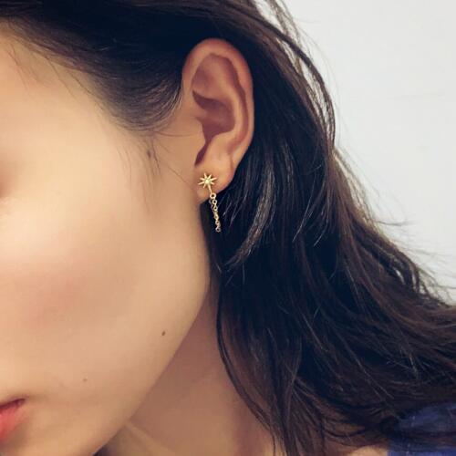 Original S925 Sterling Silver Star Tassel Earrings Fashion New Female Back Hanging Unique Statement Vintage Wholesale Lot Bulk