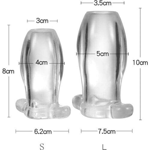 1PC TPE Butt Plug Douche Enema Anal Dilator Hollow Anal Plug Sex Toys For Adult Sex Products