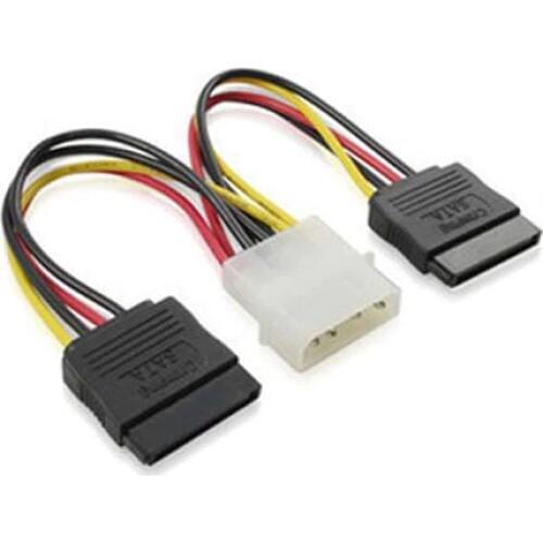 10pcs 4 pin IDE Molex to 2 Serial ATA SATA Power Cable connectors c02