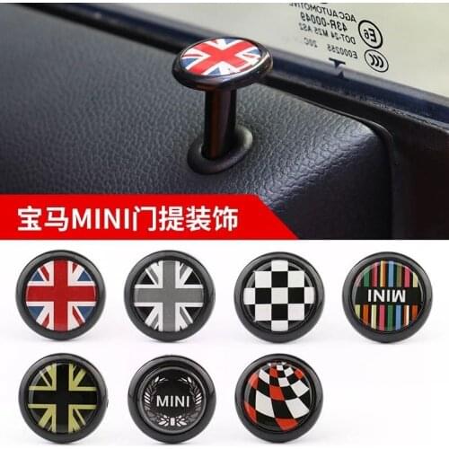 2pcs Car Window Door Lock Pin Cover Sticker For Mini Cooper JCW S One R55 R56 R60 R61 F54 F55 F56 F60 Countryman Car Accessories