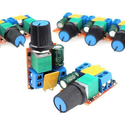 3PCS Mini DC 5A 3V-35V Motor PWM Speed Controller Speed Control Switch LED FAN Dimmer