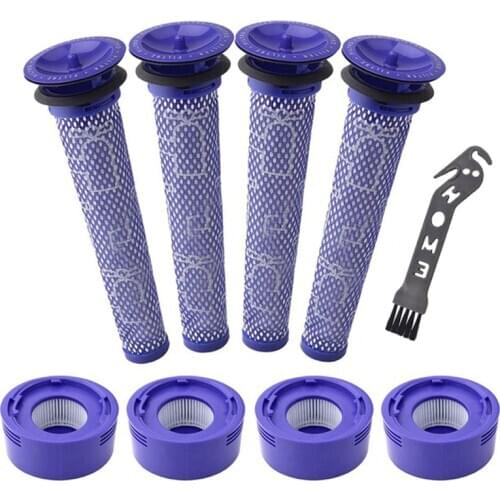 6 Pack Pre-Filters 2 Pack HEPA Post-Filters Replacements Compatible Accessories For Dyson V7 V8 Cordless Vacuum Cleaners Parts
