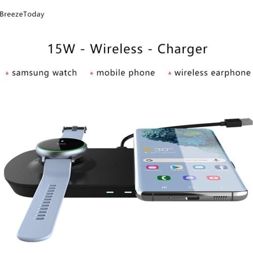 15W Wireless Charger QI Fast Charger For Samsung Watch Galaxy Buds For Xiaomi iPhone 12 Pro Max Airpods 2 Pro S20 S10 Note 20