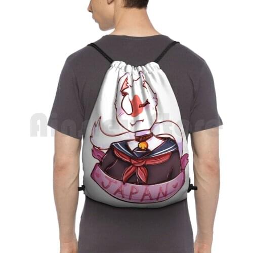 Sparkle Japan!-Countryhumans Backpack Drawstring Bag Riding Climbing Gym Bag Japan Sparkle Sparkles Japan Countryhuman Japan